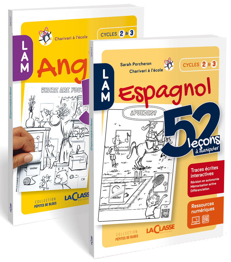 Pack 52 leçons à manipuler en anglais + 52 Leçons à manipuler en espagnol